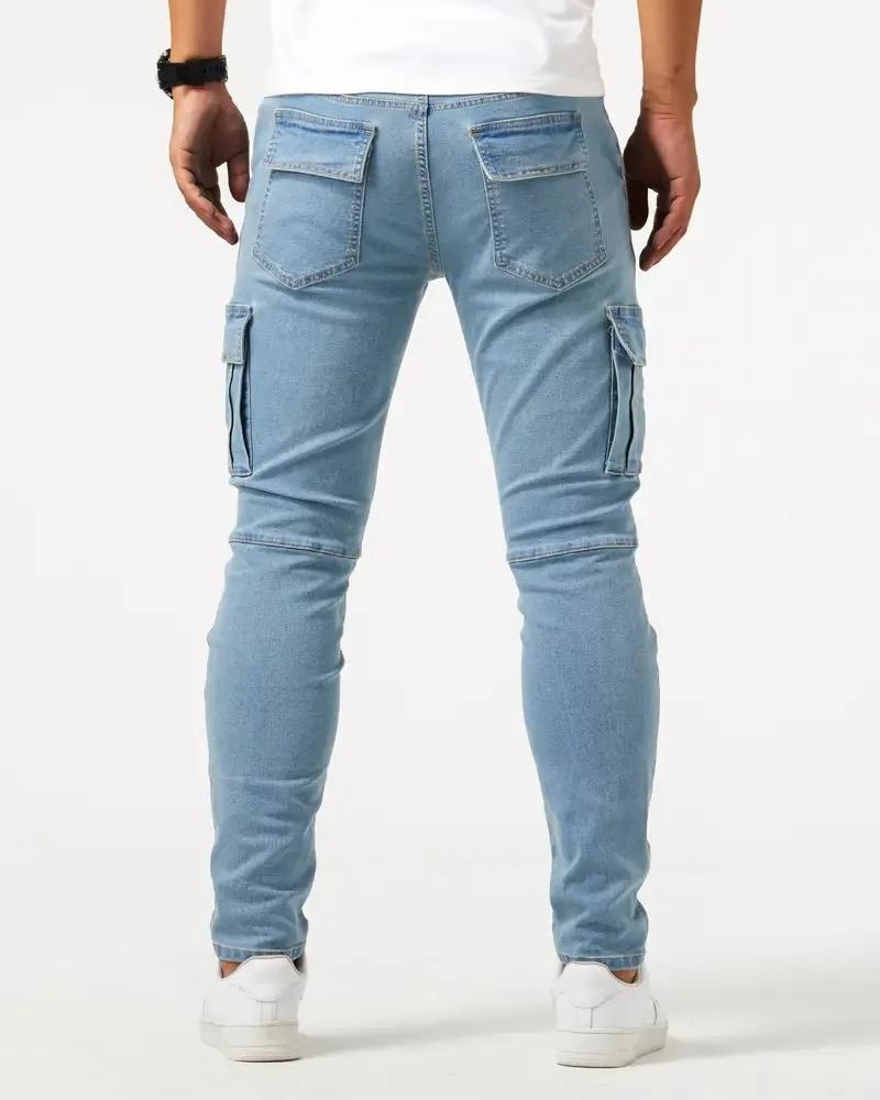 Cargo Jeans med passform för herr