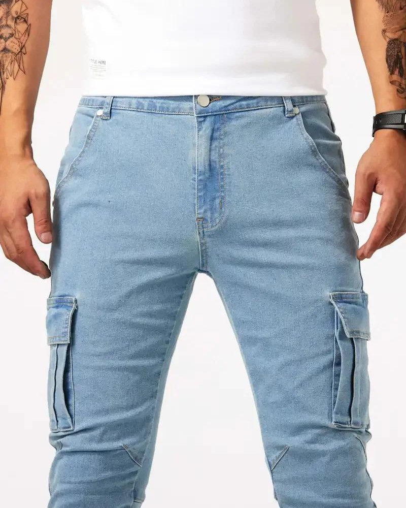 Cargo Jeans med passform för herr