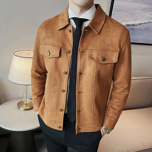 Suede Leather Trucker Jacket