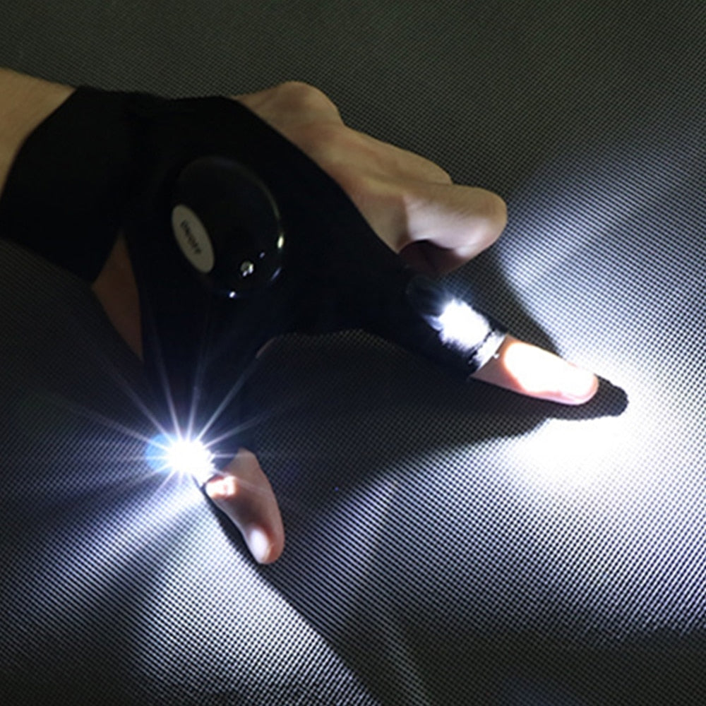 Fingerless Glove LED Ficklampa