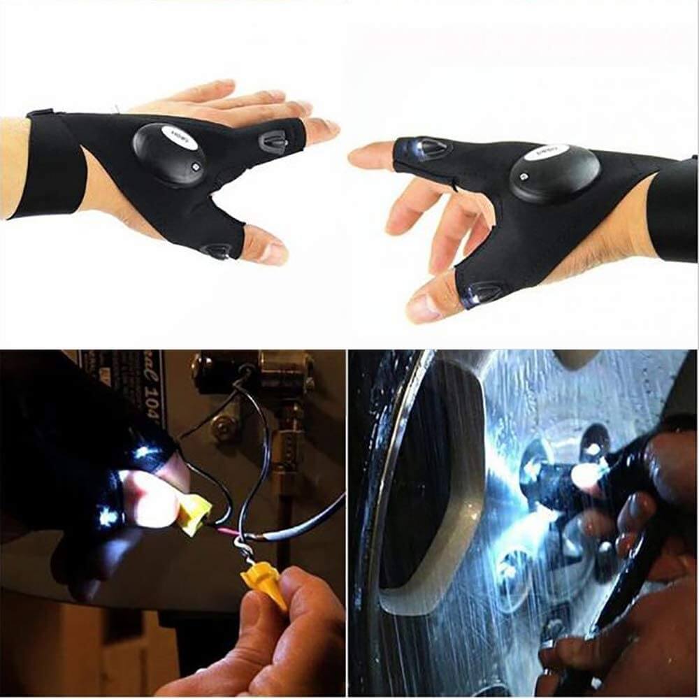 Fingerless Glove LED Ficklampa