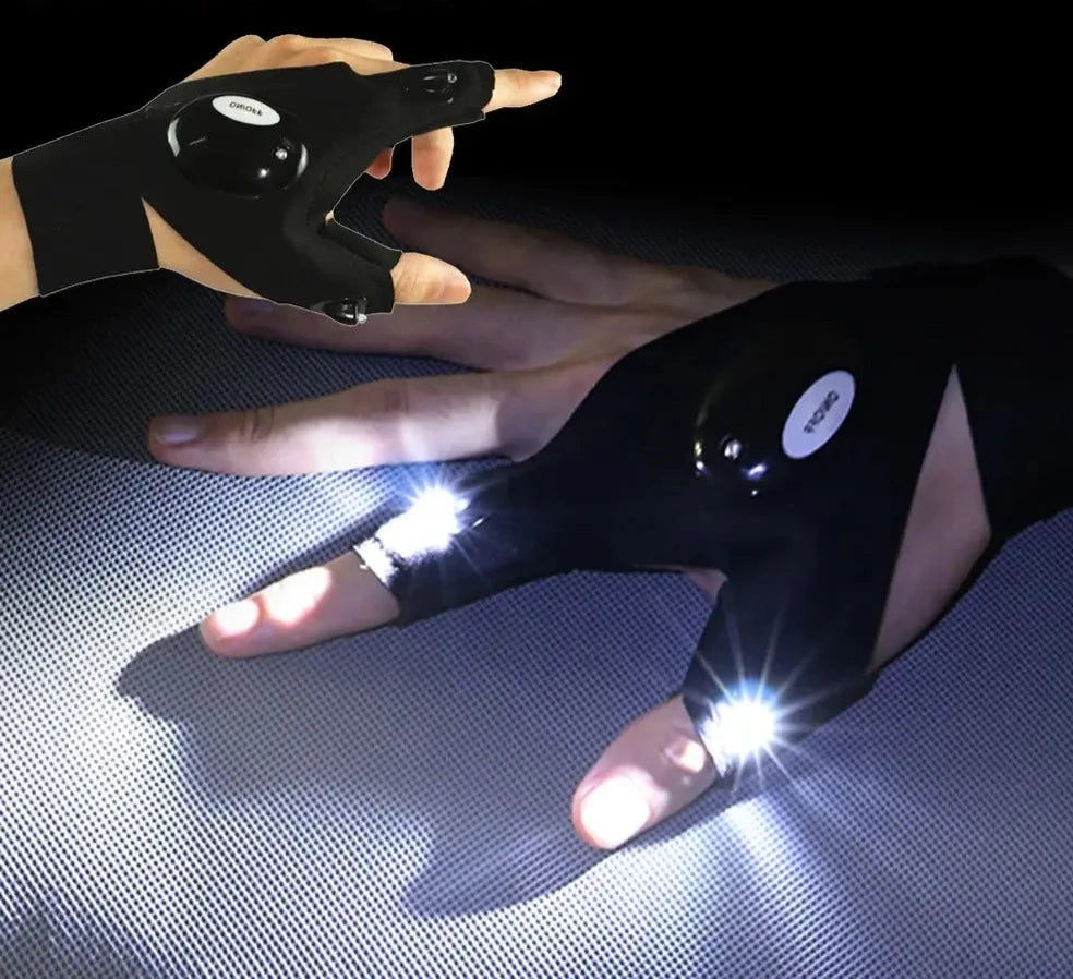 Fingerless Glove LED Ficklampa